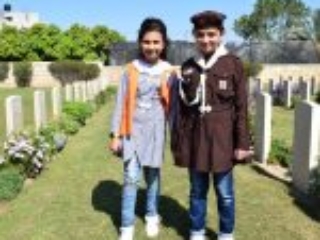 12. A visit by a UNRWA school to the CWGC in Gaza (Photo courtesy of CWGC)