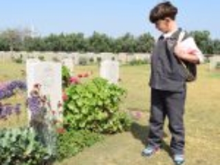 19. A cultural and educational visit by a private school, Gaza (Photo courtesy of CWGC)