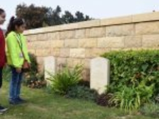 2. A cultural visit to the Gaza War Cemetery by a local educational centre in Gaza (Photo courtesy of CWGC)