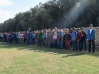29. A visit by a UNRWA school to the CWGC in Gaza (Photo courtesy of CWGC)