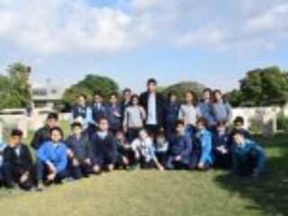 4. Students from a private school take a history lesson in the Gaza War Cemetery (Photo courtesy of CWGC)