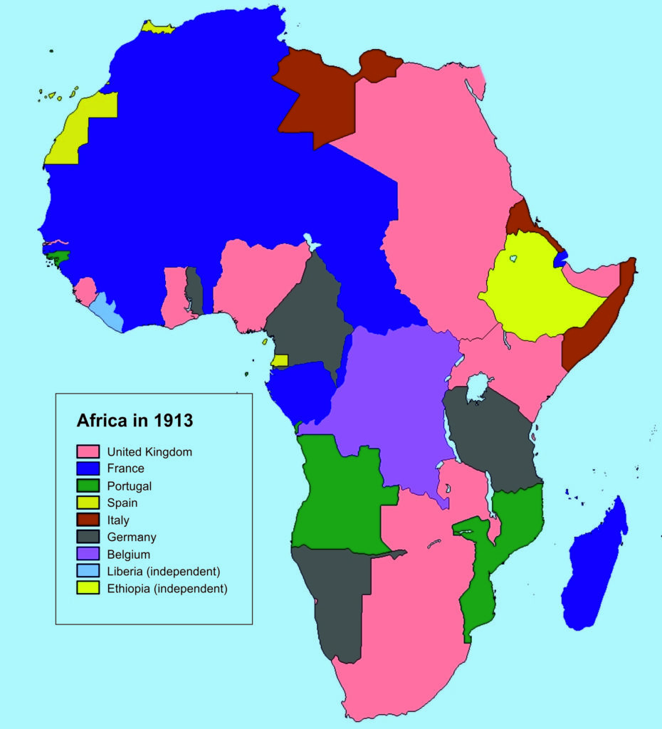 Colonial Africa In 1913 Source Wikipedia 930x1024 